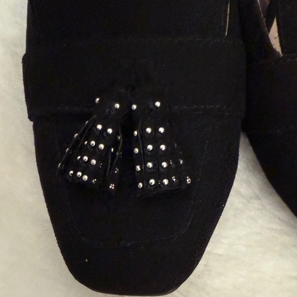 Kelly & Katie Black Suede Tassel Loafers - Picture 10 of 11